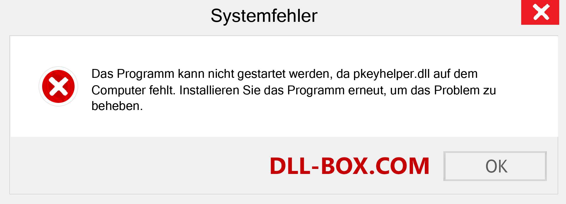 pkeyhelper.dll-Datei fehlt?. Download für Windows 7, 8, 10 - Fix pkeyhelper dll Missing Error unter Windows, Fotos, Bildern