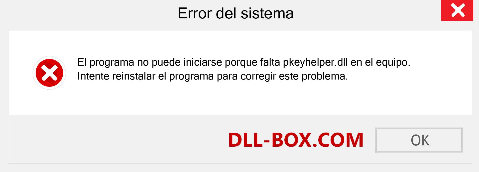 ¿Falta el archivo pkeyhelper.dll ?. Descargar para Windows 7, 8, 10 - Corregir pkeyhelper dll Missing Error en Windows, fotos, imágenes